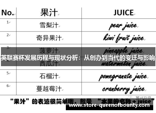 英联赛杯发展历程与现状分析：从创办到当代的变迁与影响